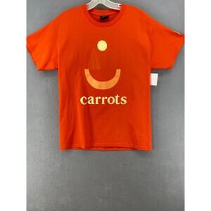 Anwar Carrots T-Shirt Mens Size Medium Slim Fit Orange Short‎ Sleeve Cotton